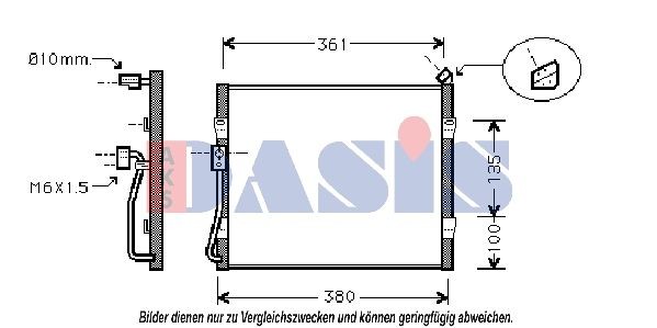 AKS DASIS Air conditioning condenser Article number: 372020N cheaply