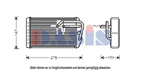 AKS DASIS Heater matrix Article number: 379110N cheaply