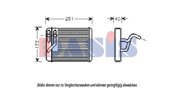 AKS DASIS Heater matrix Article number: 516004N cheaply