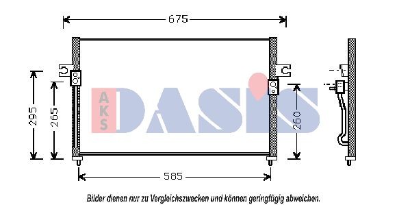 AKS DASIS Air conditioning condenser Article number: 562180N cheaply