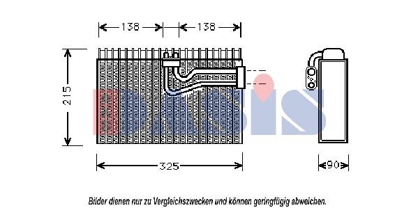 AKS DASIS Air conditioning evaporator Article number: 820236N cheaply