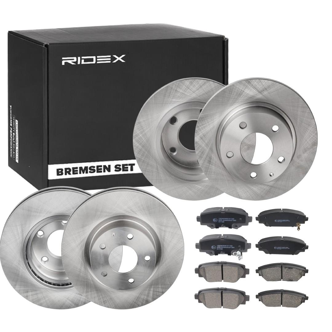 RIDEX Brake discs and pads set Article number: 3405B1697 cheaply