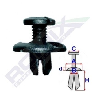 ROMIX Clip, trim / protective strip Article number: B17379 cheaply