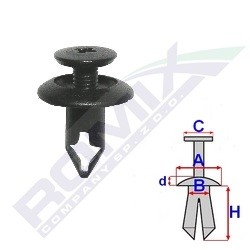 ROMIX Clip, trim / protective strip Article number: C60434 cheaply
