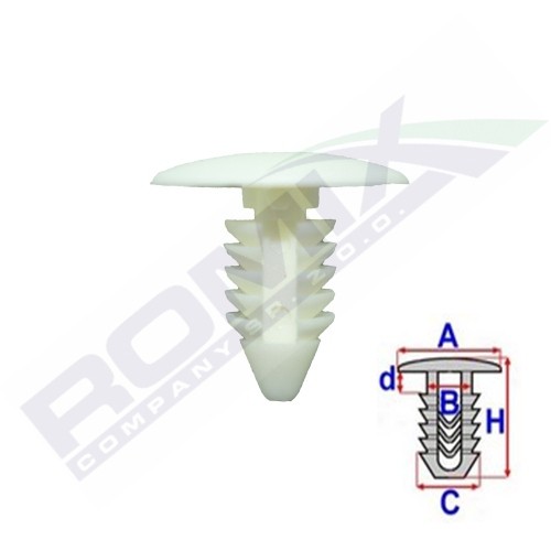 ROMIX C70180 Clip CORVETTE 5.7 253 PS Petrol 1982