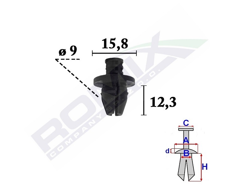 ROMIX Clip, trim / protective strip Article number: C70332 cheaply