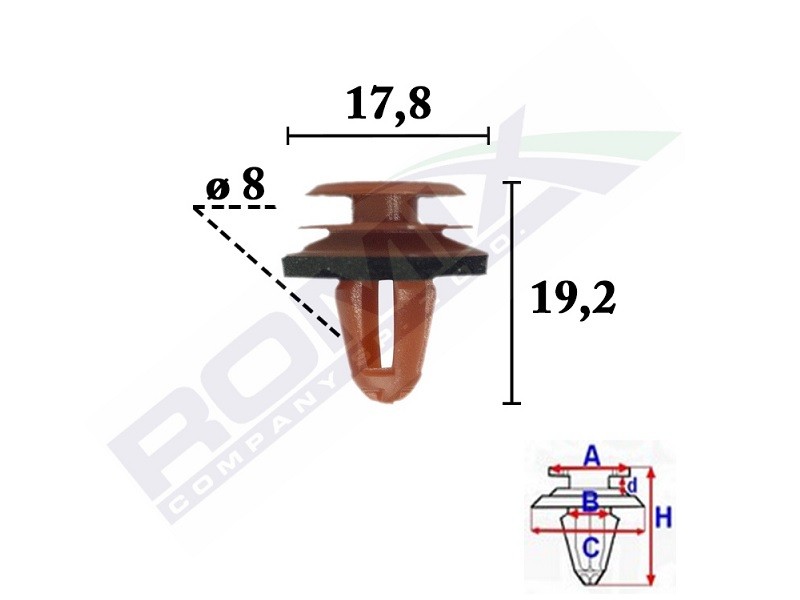 ROMIX Clip, trim / protective strip Article number: C70333 cheaply