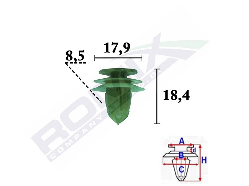 ROMIX Clip, trim / protective strip Article number: C70344 cheaply