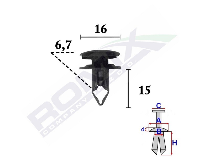 ROMIX Clip, trim / protective strip Article number: C70345 cheaply
