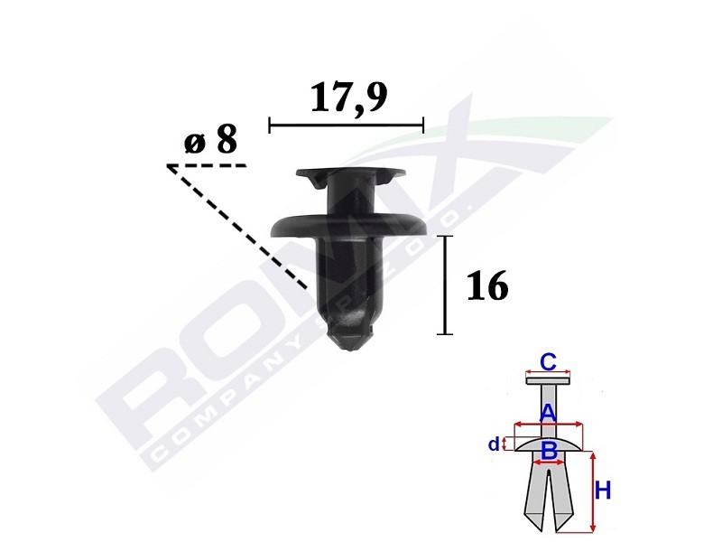 ROMIX Clip, trim / protective strip Article number: C70346 cheaply