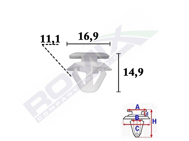 ROMIX Clip, trim / protective strip Article number: C70349 cheaply