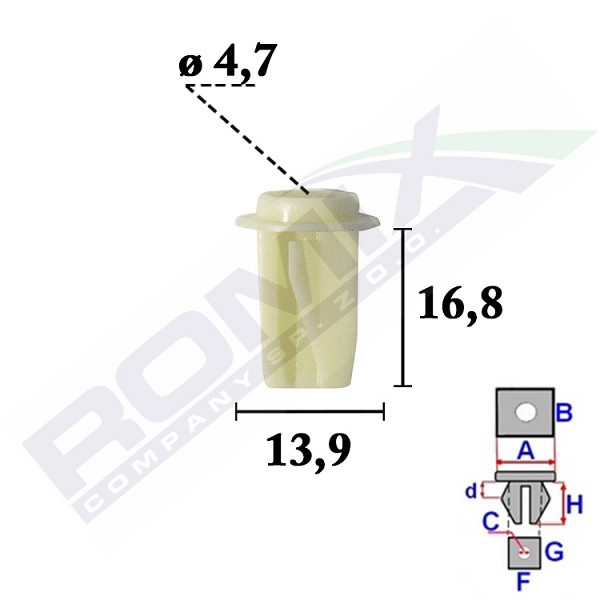 ROMIX Clip, list Artikelnummer: C70550 billigt