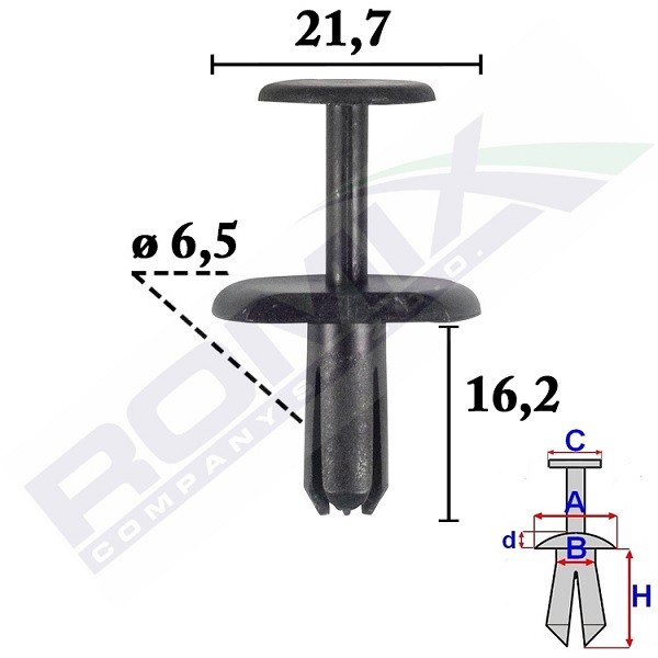 ROMIX Clip, trim / protective strip Article number: C70564 cheaply