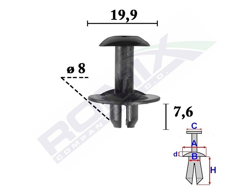 ROMIX Clip, trim / protective strip Article number: C70578 cheaply