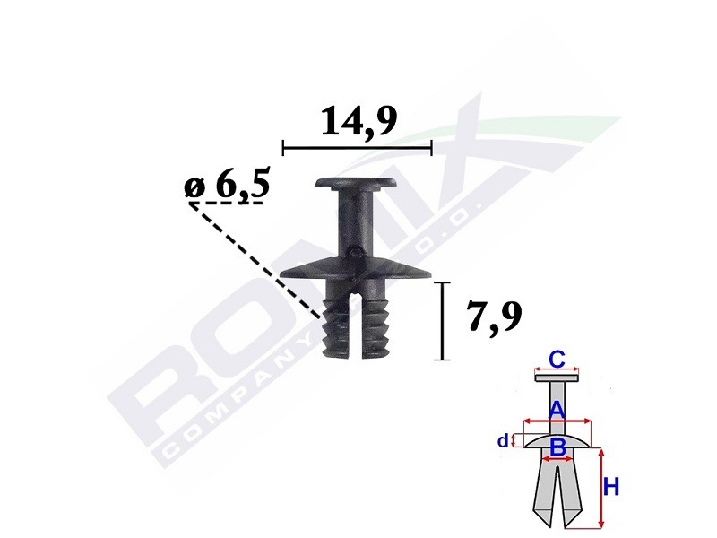 ROMIX Clip, trim / protective strip Article number: C70582 cheaply