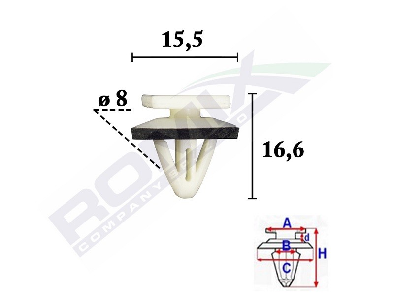 ROMIX Clip, trim / protective strip Article number: C70604 cheaply