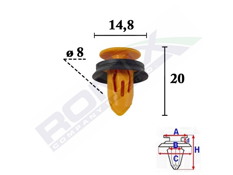 ROMIX Clip, trim / protective strip Article number: C70618 cheaply