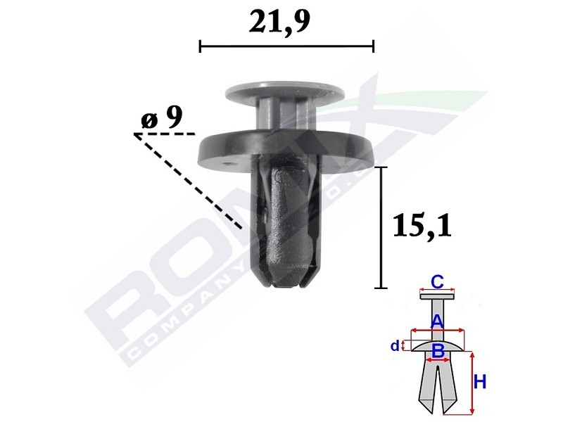 ROMIX Clip, trim / protective strip Article number: C70622 cheaply