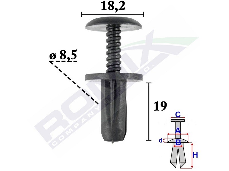 ROMIX Clip, trim / protective strip Article number: C70625 cheaply