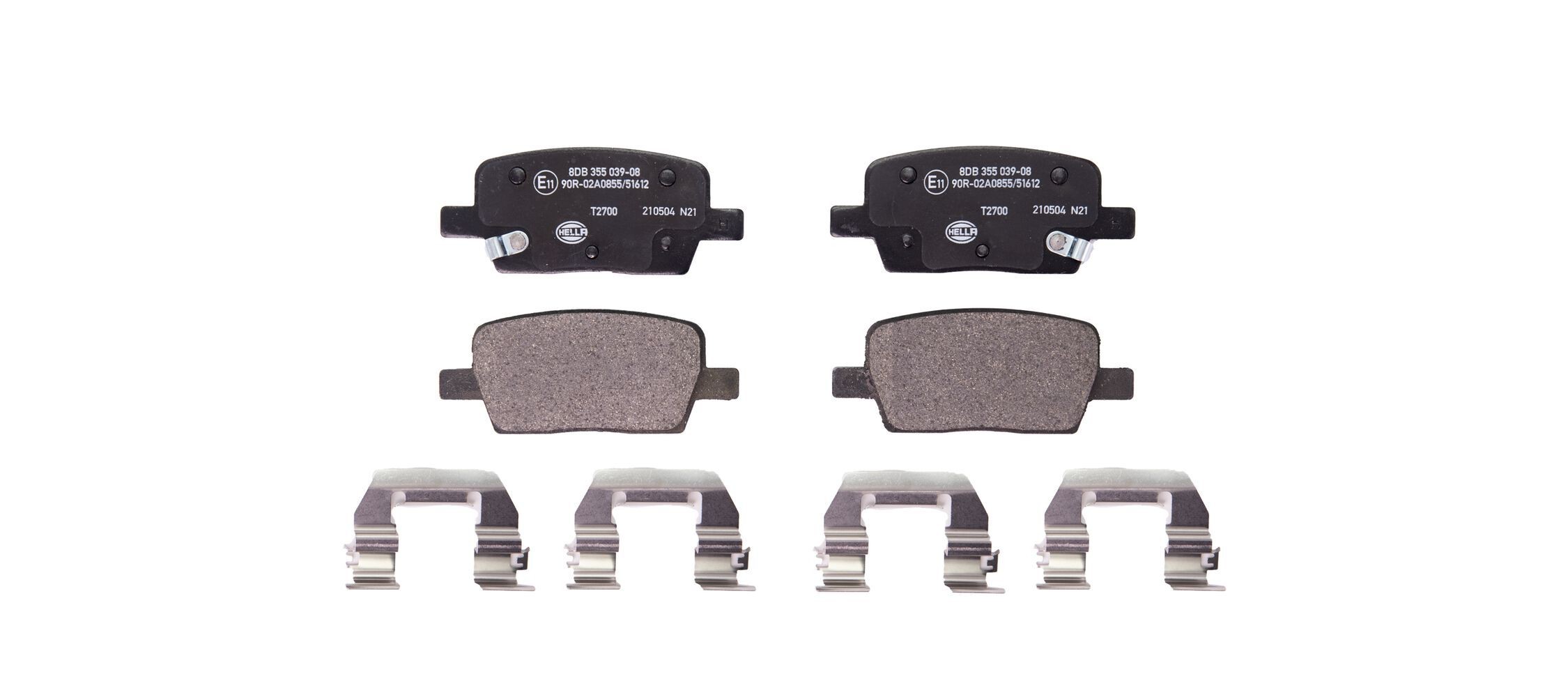 HELLA Brake pad set Article number: 8DB 355 039-081 cheaply