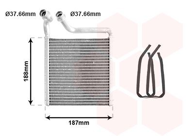 VAN WEZEL Heater matrix Article number: 58006416 cheaply