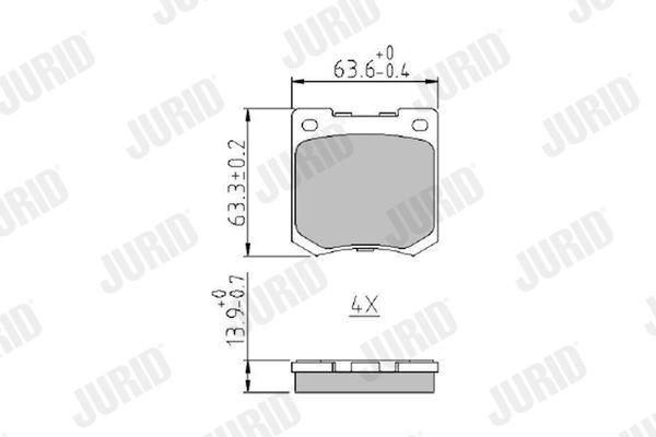 JURID Brake pad set Article number: 573961J cheaply
