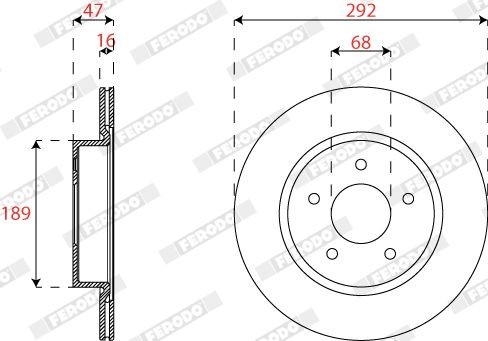 FERODO Brake disc Article number: DDF2786C cheaply