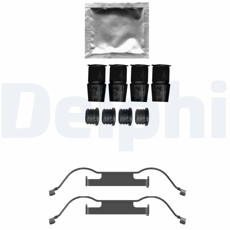DELPHI LX0733 Lisakomplekt, ketaspiduriklotsid DS7 PureTech 130 (JRHNSU) 130 HP Bensiin