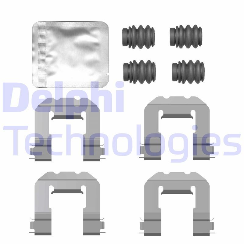 DELPHI LX0775 Accessory Kit, disc brake pads SUPRA 3.0 (DB01, DB02, DB03) 387 PS Petrol