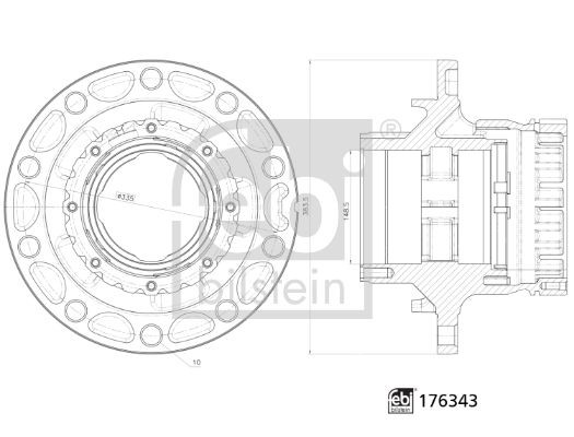 FEBI BILSTEIN Wheel Hub Article number: 176343 cheaply