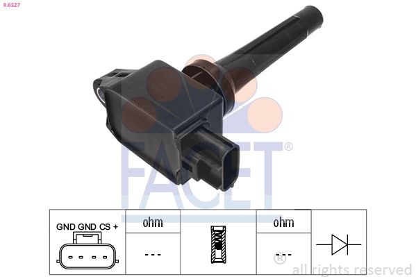 FACET Ignition coil Article number: 9.6527 cheaply