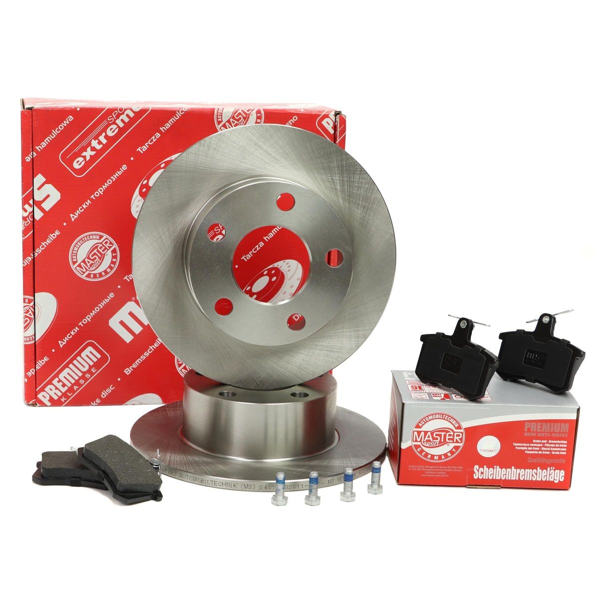 MASTER-SPORT Brake discs and pads set Article number: 201002011 cheaply