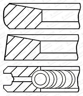 GOETZE ENGINE Piston Ring Kit Article number: 08-444200-10 cheaply