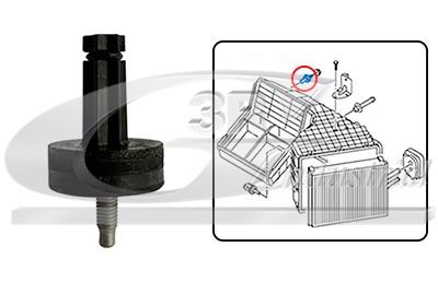 3RG 83749 Holder, luftfilterhus Q7 4.2 TDI quattro 340 HK Diesel 2015