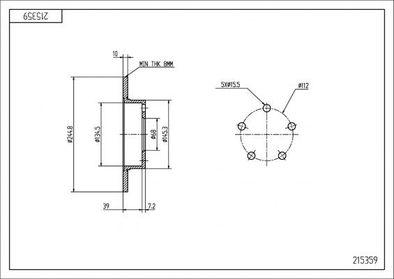 HART Brake disc Article number: 215 359 cheaply
