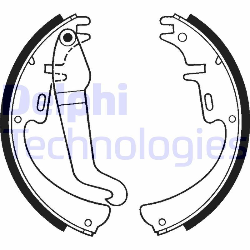 DELPHI Brake Shoe Set Article number: LS1144 cheaply