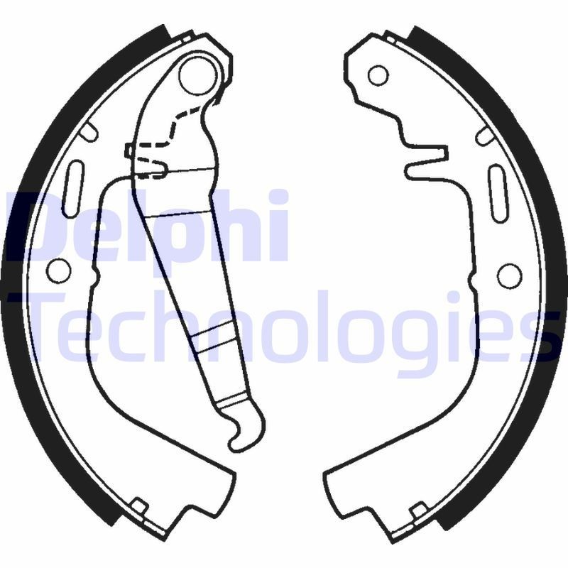 DELPHI Brake Shoe Set Article number: LS1231 cheaply