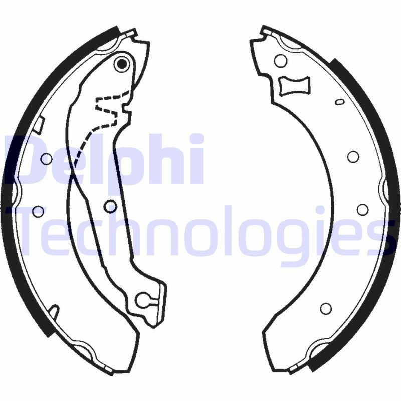 DELPHI Brake Shoe Set Article number: LS1268 cheaply