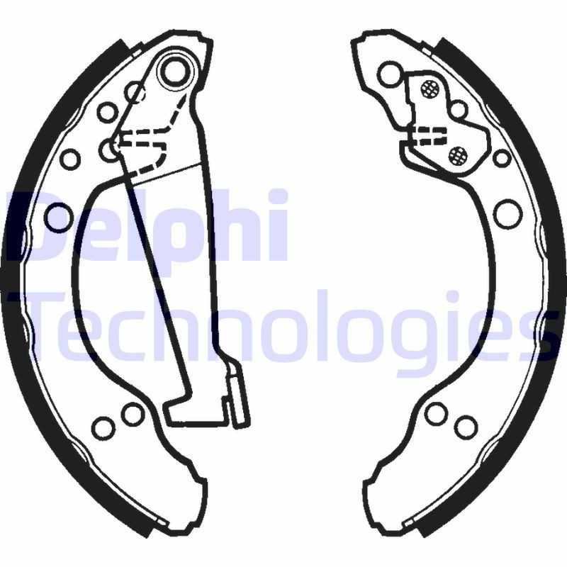 DELPHI Brake Shoe Set Article number: LS1277 cheaply