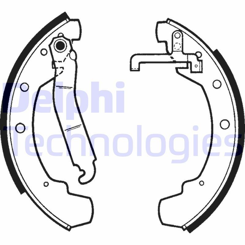 DELPHI Brake Shoe Set Article number: LS1281 cheaply