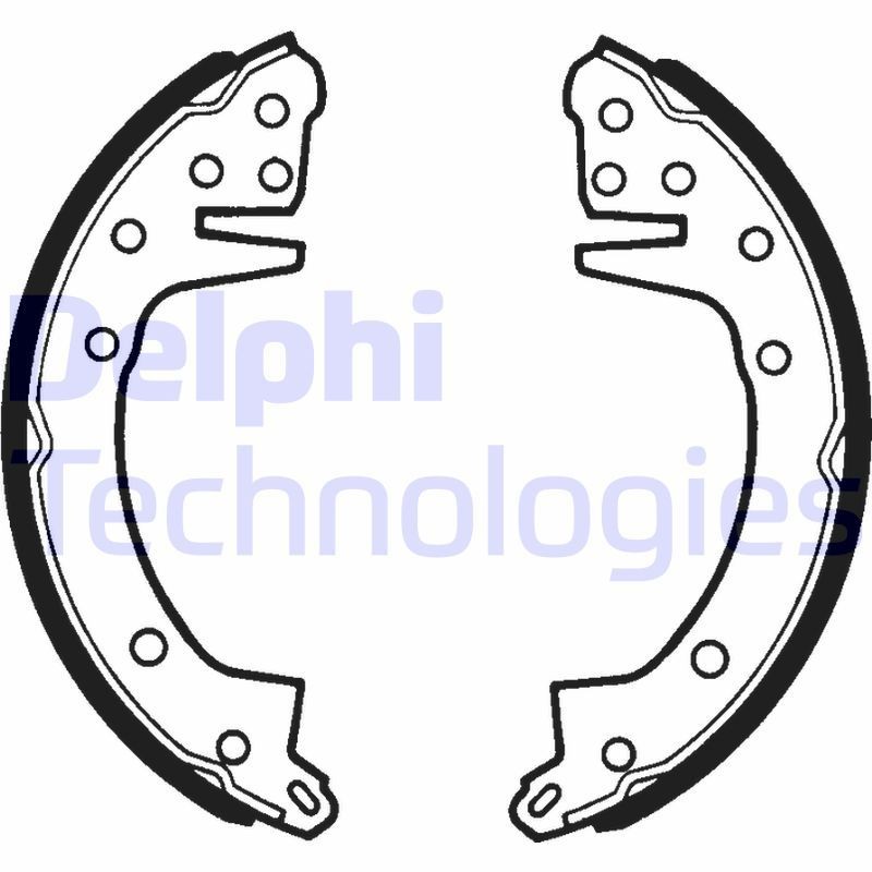 DELPHI Brake Shoe Set Article number: LS1283 cheaply