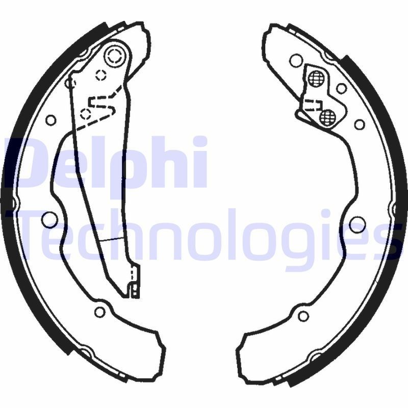 DELPHI Brake Shoe Set Article number: LS1317 cheaply