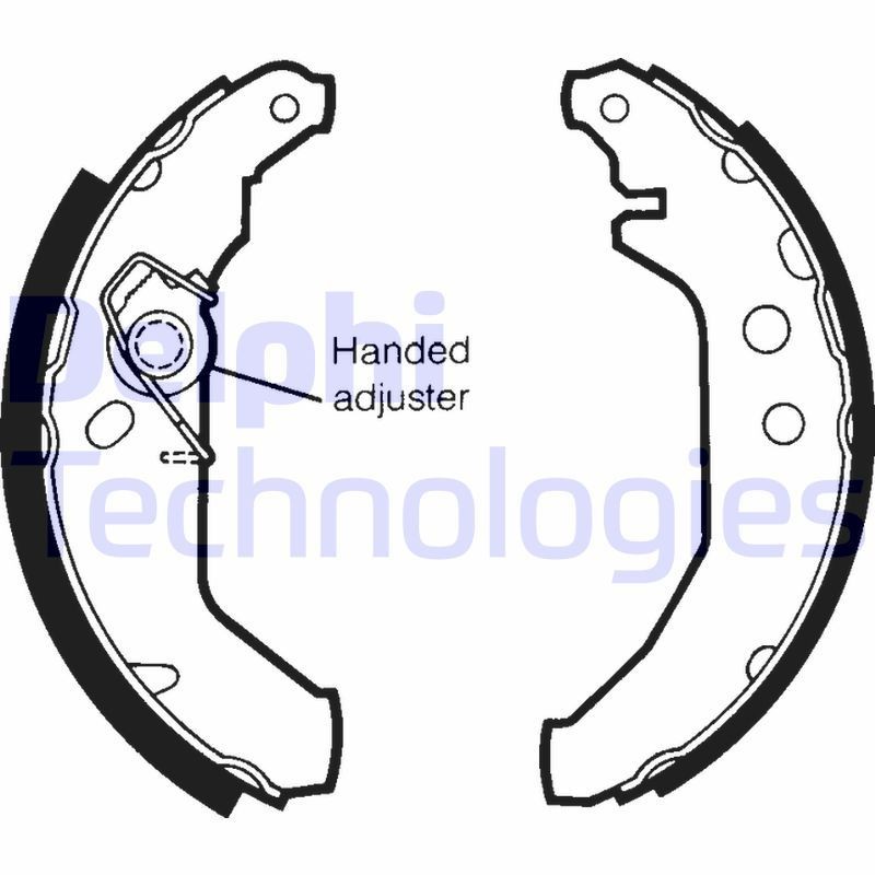 DELPHI Brake Shoe Set Article number: LS1435 cheaply