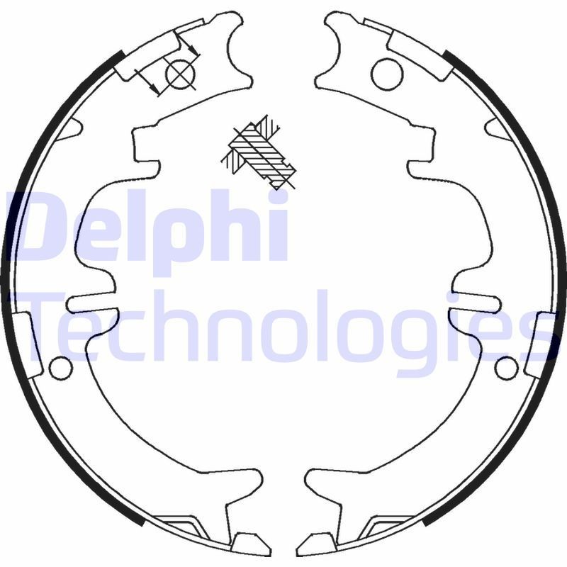DELPHI Handbrake shoes Article number: LS1892 cheaply