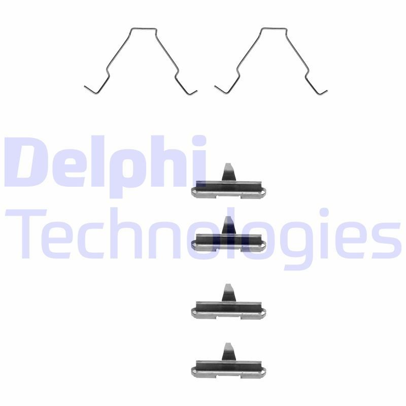 DELPHI LX0267 Priedų komplektas, diskinių stabdžių trinkelės MX-6 2.0 115 AG benzinas 1997