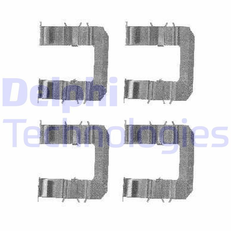 DELPHI LX0483 Monteringssæt til bremseklodser RIO 1.4 16V 94 HK Benzin 2011