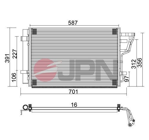 JPN Air conditioning condenser Article number: 60C0327-JPN cheaply