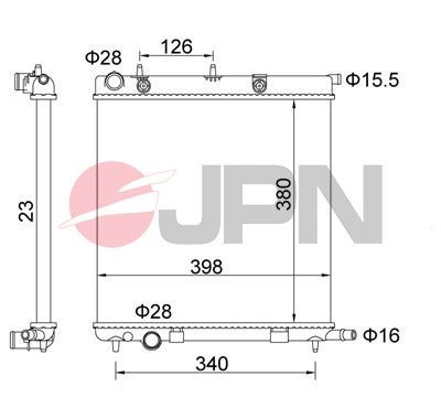 JPN Radiaator, mootorijahutus Artikli number: 60C9013-JPN soodsalt