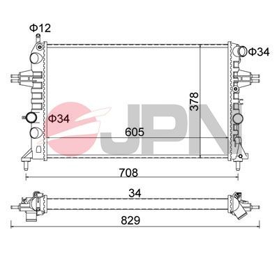 JPN Engine radiator Article number: 60C9029-JPN cheaply