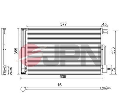JPN Air conditioning condenser Article number: 60C9098-JPN cheaply